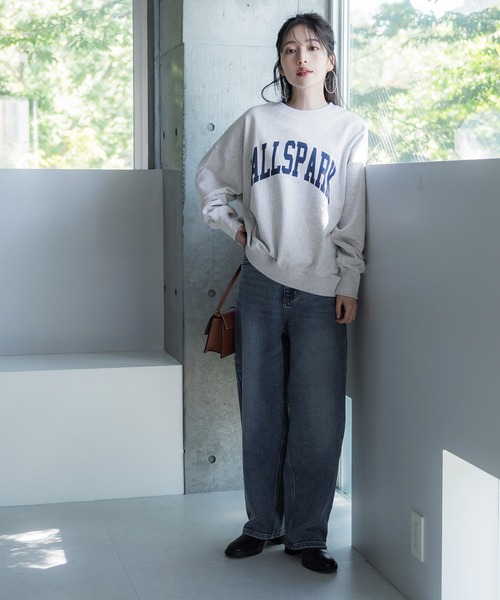 coca（coca）（コカ）の「ヘビーウェイト裏毛カレッジスウェット（スウェット・レディース・ネイビー/ライトグレー/アイボリー/チャコール・L/M）」の5枚目の写真