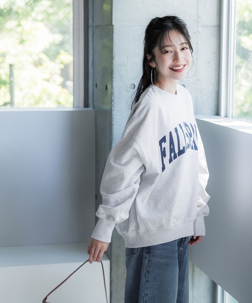 coca（coca）（コカ）の「ヘビーウェイト裏毛カレッジスウェット（スウェット・レディース・ネイビー/ライトグレー/アイボリー/チャコール・L/M）」の6枚目の写真