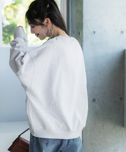 coca（coca）（コカ）の「ヘビーウェイト裏毛カレッジスウェット（スウェット・レディース・ネイビー/ライトグレー/アイボリー/チャコール・L/M）」の7枚目の写真