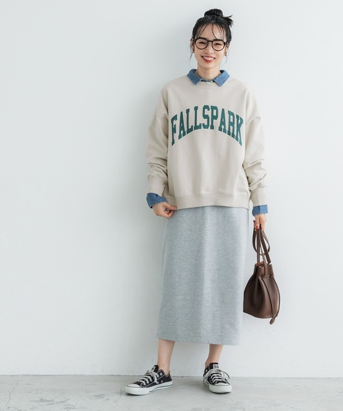 coca（coca）（コカ）の「ヘビーウェイト裏毛カレッジスウェット（スウェット・レディース・ネイビー/ライトグレー/アイボリー/チャコール・L/M）」の11枚目の写真