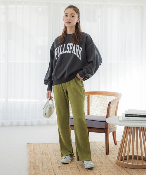 coca（coca）（コカ）の「ヘビーウェイト裏毛カレッジスウェット（スウェット・レディース・ネイビー/ライトグレー/アイボリー/チャコール・L/M）」の19枚目の写真