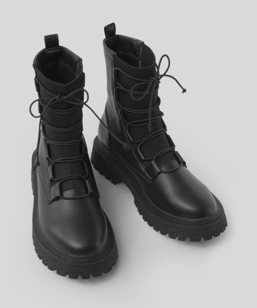 alala(アララ)の「フロントゴアレースアップ(ブーツ・レディース・カーキ/ブラック・L/LL/S/M)」の12枚目の写真