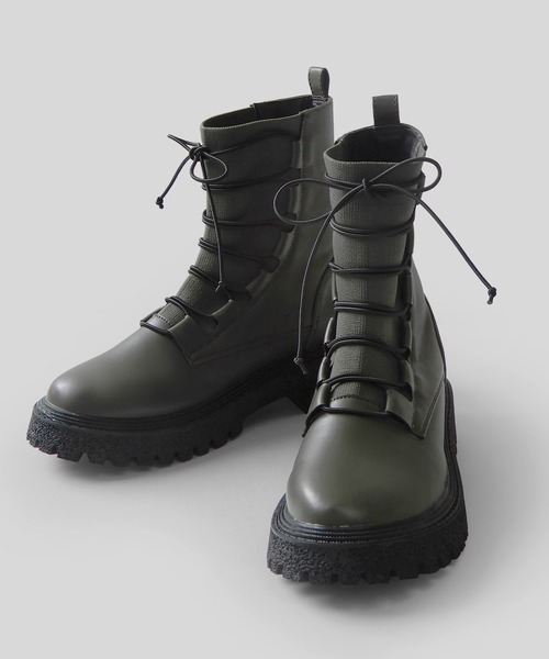 alala(アララ)の「フロントゴアレースアップ(ブーツ・レディース・カーキ/ブラック・L/LL/S/M)」の21枚目の写真