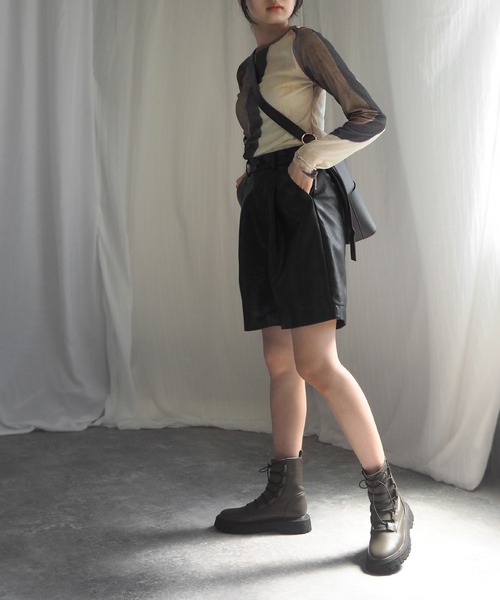 alala(アララ)の「フロントゴアレースアップ(ブーツ・レディース・カーキ/ブラック・L/LL/S/M)」の6枚目の写真