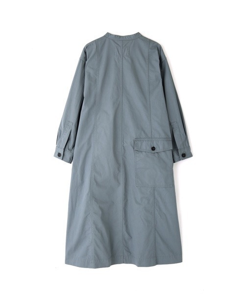 MHL. ドライコットンポプリン ワンピース ワッシャー ブルー系 サイズ2 MHL.（エムエイチエル）の「DRY COTTON POPLIN（ワンピース）」 - WEAR