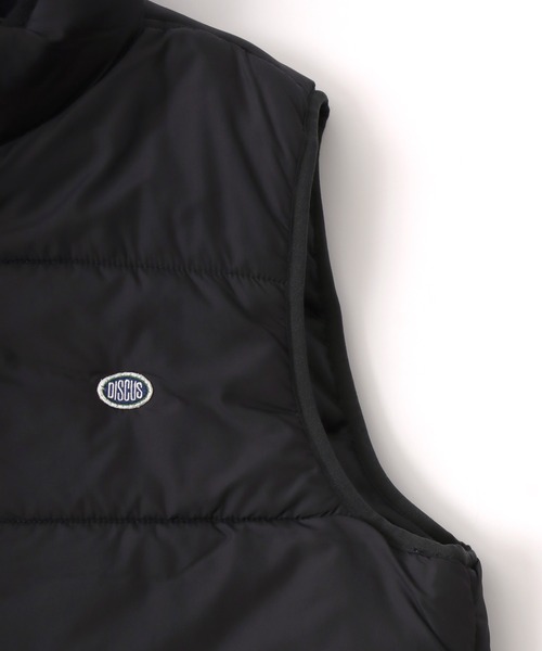DISCUS（ディスカス）の「DISCUS/ディスカス 撥水 エコダウン パデッド中綿 カラーベスト レディース メンズ（ダウンベスト・メンズ・ブラック/ベージュ/レッド/グリーン/ネイビー/チャコールグレー/グリーン系その他/ダークブラウン/ベージュ系その他・M/L/XL）」の14枚目の写真