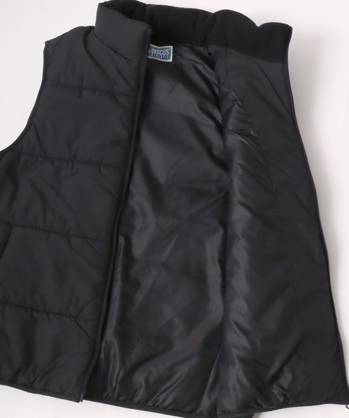 DISCUS（ディスカス）の「DISCUS/ディスカス 撥水 エコダウン パデッド中綿 カラーベスト レディース メンズ（ダウンベスト・メンズ・ブラック/ベージュ/レッド/グリーン/ネイビー/チャコールグレー/グリーン系その他/ダークブラウン/ベージュ系その他・M/L/XL）」の17枚目の写真