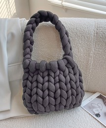 florist | 【3タイプ展開】【SNS映え◎】極太チャンキーニットマンドゥバッグ/ハンドバッグ/トートバッグ(ハンドバッグ)