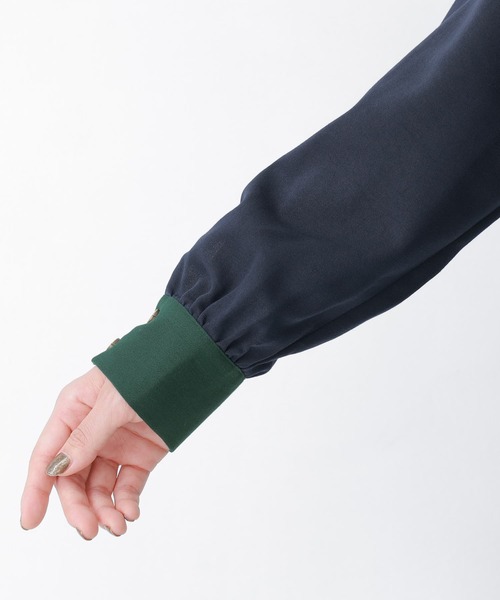 osharewalker（オシャレウォーカー）の「『配色デザインシャツワンピース』（シャツワンピース・レディース・ネイビー/チャコール・2/1）」の13枚目の写真