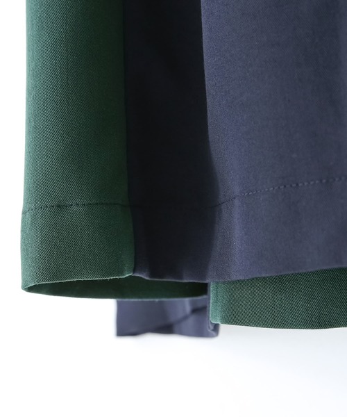 osharewalker（オシャレウォーカー）の「『配色デザインシャツワンピース』（シャツワンピース・レディース・ネイビー/チャコール・2/1）」の3枚目の写真