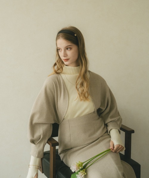 VANNIE U（ヴァニーユー）の「フロントオープンマーメイドワンピース【RENA direction】（ワンピース・レディース・グレー/ベージュ・FREE）」の10枚目の写真