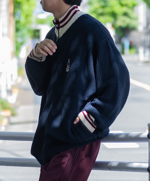 ニット セーター 「a-r」「Red Cap Girl/レッドキャップガール」リブ編み ワッペン付き ドライバーズニット レディース メンズ Red Cap Girl（レッドキャプガール）の「【a-r】〔Red Cap Girl