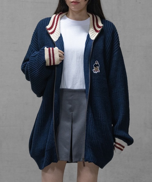 ニット セーター 「a-r」「Red Cap Girl/レッドキャップガール」リブ編み ワッペン付き ドライバーズニット レディース メンズ Red Cap Girl（レッドキャプガール）の「【a-r】〔Red Cap Girl
