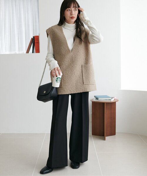 セール】【WEB限定】フェイクウールベスト（ベスト）｜DISCOAT（ディス