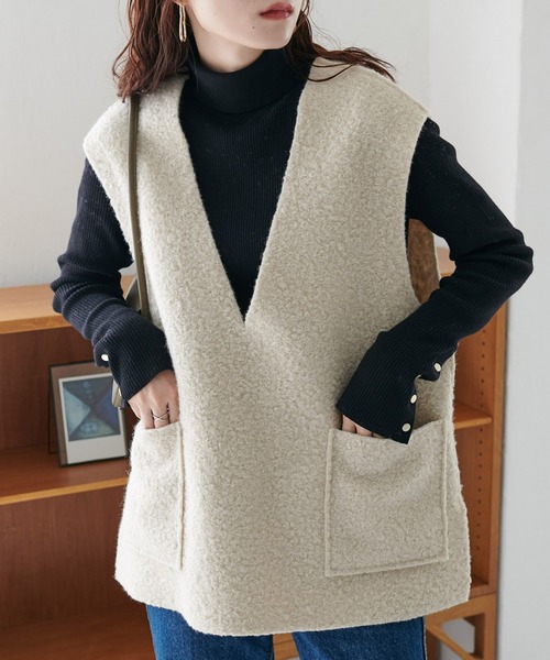 【未使用】DISCOAT ベージュ ウール ピーコート DISCOAT / ディスコート | ファッション通販サイト NUGU