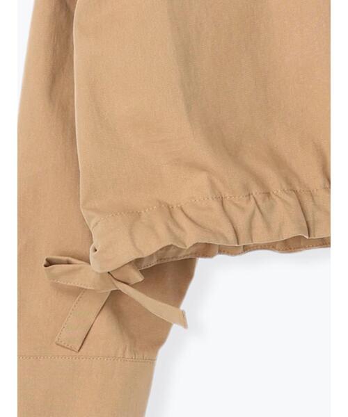 Samansa Mos2（サマンサ モスモス）の「裾ドロストシャツジャケット（ノーカラージャケット・レディース・ベージュ・F）」の6枚目の写真