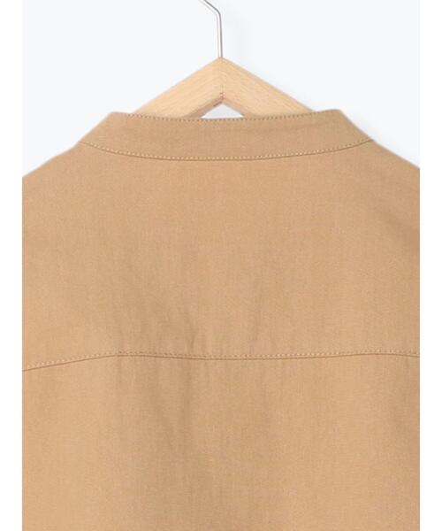 Samansa Mos2（サマンサ モスモス）の「裾ドロストシャツジャケット（ノーカラージャケット・レディース・ベージュ・F）」の7枚目の写真