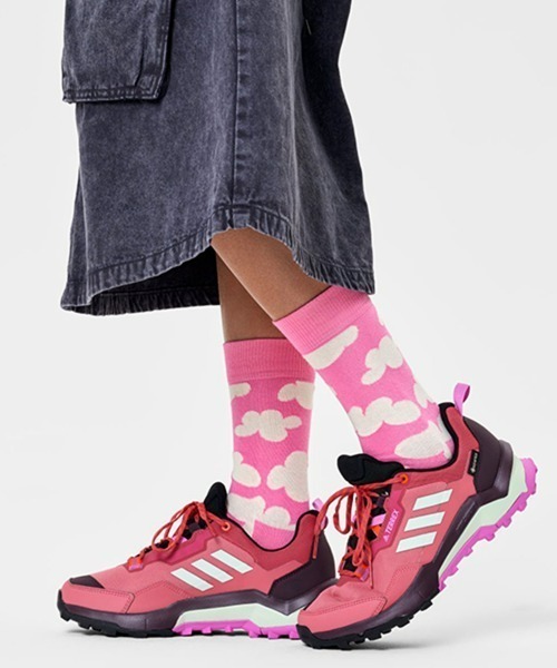 Happy Socks(ハッピーソックス)の「Happy Socks Cloudy クルーソックス 10231066(ソックス/靴下・レディース・ピンク・M/L)」の2枚目の写真