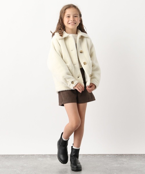 GLOBAL WORK（グローバルワーク）の「洗えるボア襟ブルゾン/972941（ブルゾン・キッズ・アイボリー/モカ・130cm/120cm/110cm/150cm/160cm/140cm/100cm）」の11枚目の写真