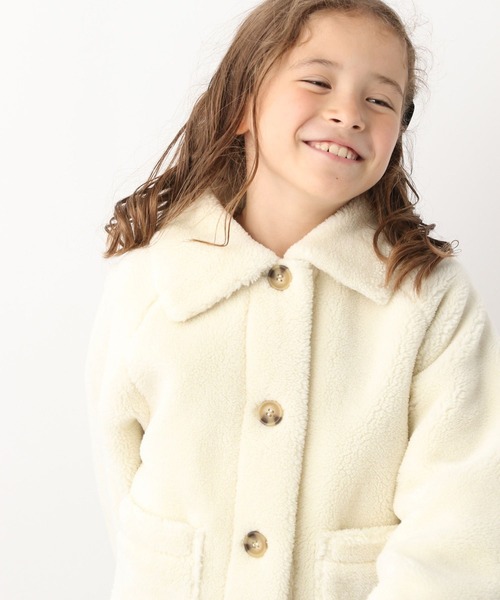 GLOBAL WORK（グローバルワーク）の「洗えるボア襟ブルゾン/972941（ブルゾン・キッズ・アイボリー/モカ・130cm/120cm/110cm/150cm/160cm/140cm/100cm）」の15枚目の写真