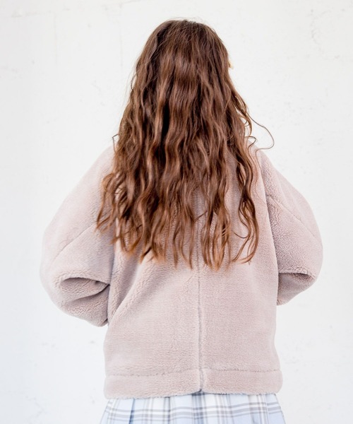 GLOBAL WORK（グローバルワーク）の「洗えるボア襟ブルゾン/972941（ブルゾン・キッズ・アイボリー/モカ・130cm/120cm/110cm/150cm/160cm/140cm/100cm）」の9枚目の写真