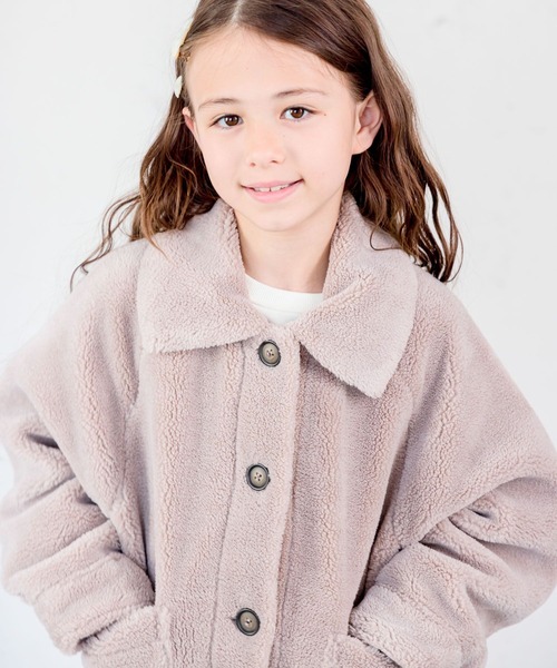 GLOBAL WORK（グローバルワーク）の「洗えるボア襟ブルゾン/972941（ブルゾン・キッズ・アイボリー/モカ・130cm/120cm/110cm/150cm/160cm/140cm/100cm）」の10枚目の写真