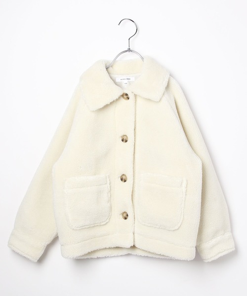 GLOBAL WORK（グローバルワーク）の「洗えるボア襟ブルゾン/972941（ブルゾン・キッズ・アイボリー/モカ・130cm/120cm/110cm/150cm/160cm/140cm/100cm）」の16枚目の写真