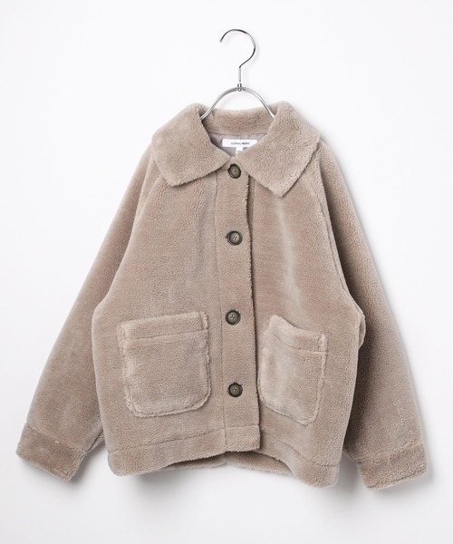 GLOBAL WORK（グローバルワーク）の「洗えるボア襟ブルゾン/972941（ブルゾン・キッズ・アイボリー/モカ・130cm/120cm/110cm/150cm/160cm/140cm/100cm）」の17枚目の写真