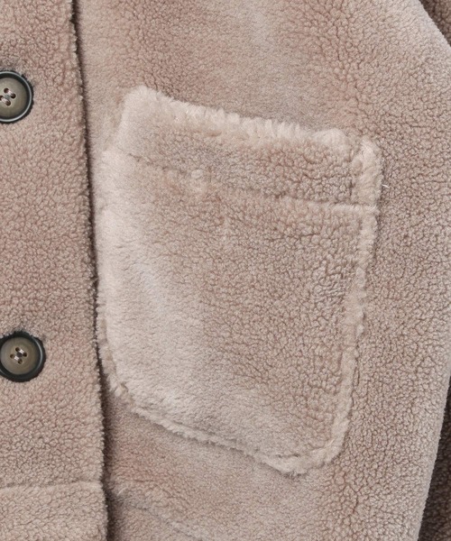 GLOBAL WORK（グローバルワーク）の「洗えるボア襟ブルゾン/972941（ブルゾン・キッズ・アイボリー/モカ・130cm/120cm/110cm/150cm/160cm/140cm/100cm）」の18枚目の写真