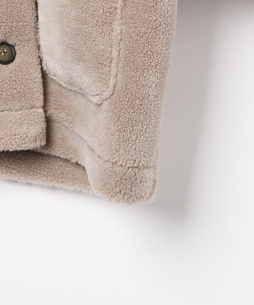 GLOBAL WORK（グローバルワーク）の「洗えるボア襟ブルゾン/972941（ブルゾン・キッズ・アイボリー/モカ・130cm/120cm/110cm/150cm/160cm/140cm/100cm）」の20枚目の写真