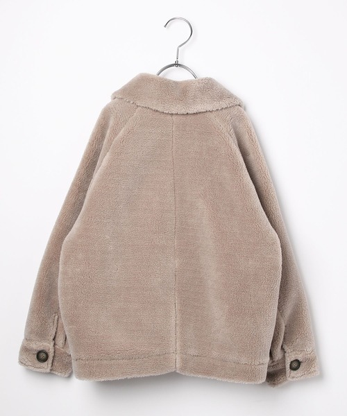 GLOBAL WORK（グローバルワーク）の「洗えるボア襟ブルゾン/972941（ブルゾン・キッズ・アイボリー/モカ・130cm/120cm/110cm/150cm/160cm/140cm/100cm）」の21枚目の写真