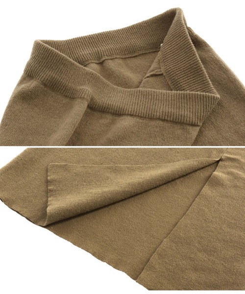 anap mimpi（アナップミンピ）の「スリット 厚手 ニット タイトスカート（スカート・レディース・ブラック/グレイッシュベージュ/グリーン・FREE）」の11枚目の写真