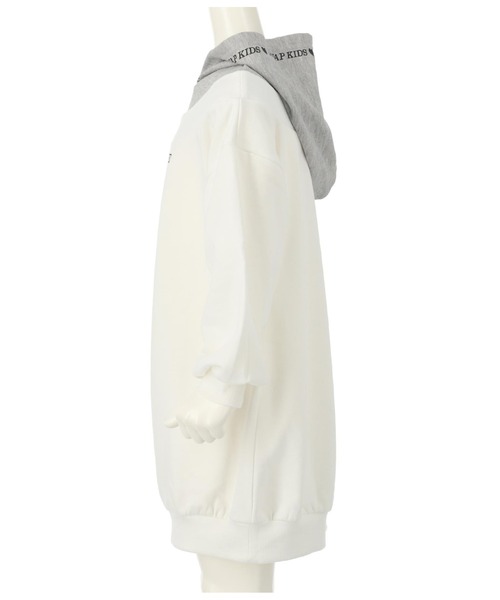 ANAP kids（アナップキッズ）の「切替フード付き裏毛スウェットワンピース（ワンピース・キッズ・ラベンダー/ベージュ/オフホワイト・120cm/110cm/130cm）」の13枚目の写真