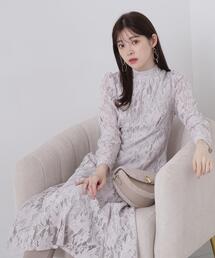 PROPORTION BODY DRESSING | 起毛レーススタンドネックワンピース / 1214140104(ワンピース)