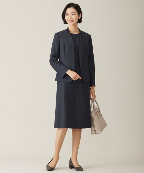 J.PRESS Ladies(J.プレス レディス)の「【セットアップ対応】BAHARIYE1 ノーカラー ジャケット(ノーカラージャケット・レディース・ネイビー系・XS/S)」の5枚目の写真