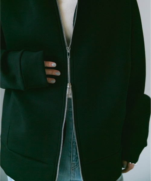 NANO universe（ナノユニバース）の「【追加生産】テックダンボールダブルジップBIGパーカ男女兼用（パーカー・レディース・ブラック/オフホワイト/ライトベージュ/グレー・M/L）」の12枚目の写真