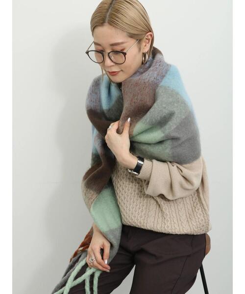 Samansa Mos2 blue（サマンサモスモスブルー）の「マシンウォッシャブルケーブルニットプルオーバー（ニット/セーター・レディース・イエロー/ライトベージュ/ブルー/チャコールグレー/オフホワイト・F）」の20枚目の写真