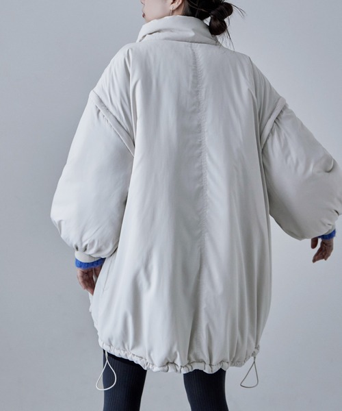 etoll.（エトル）の「2wayスタンドカラーモンスターコート（ダウンジャケット/コート・レディース・カーキ/アイボリー/ブラック・M）」の19枚目の写真