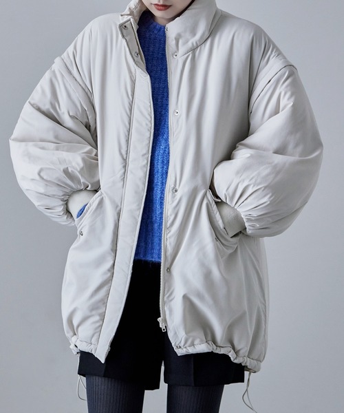 etoll.（エトル）の「2wayスタンドカラーモンスターコート（ダウンジャケット/コート・レディース・カーキ/アイボリー/ブラック・M）」の14枚目の写真