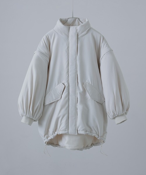 etoll.（エトル）の「2wayスタンドカラーモンスターコート（ダウンジャケット/コート・レディース・カーキ/アイボリー/ブラック・M）」の16枚目の写真