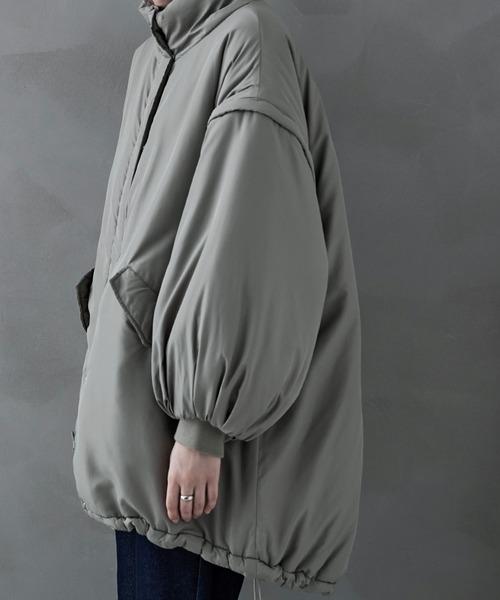 etoll.（エトル）の「2wayスタンドカラーモンスターコート（ダウンジャケット/コート・レディース・カーキ/アイボリー/ブラック・M）」の20枚目の写真