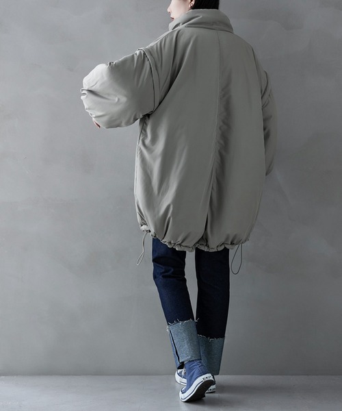 etoll.（エトル）の「2wayスタンドカラーモンスターコート（ダウンジャケット/コート・レディース・カーキ/アイボリー/ブラック・M）」の15枚目の写真