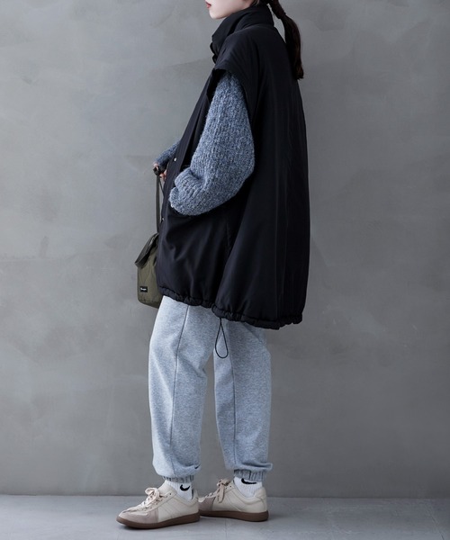 etoll.（エトル）の「2wayスタンドカラーモンスターコート（ダウンジャケット/コート・レディース・カーキ/アイボリー/ブラック・M）」の8枚目の写真