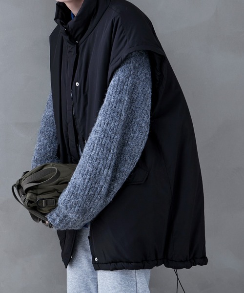 etoll.（エトル）の「2wayスタンドカラーモンスターコート（ダウンジャケット/コート・レディース・カーキ/アイボリー/ブラック・M）」の13枚目の写真