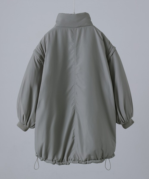 etoll.（エトル）の「2wayスタンドカラーモンスターコート（ダウンジャケット/コート・レディース・カーキ/アイボリー/ブラック・M）」の7枚目の写真