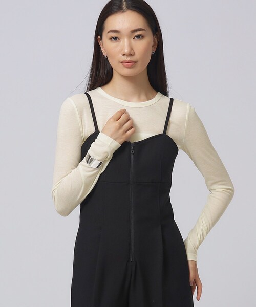 GALLEST（ギャレスト）の「クルーネックリブTシャツ（Tシャツ/カットソー・レディース・ピンク系/アイボリー/グレー系4/ブラック・38）」の10枚目の写真