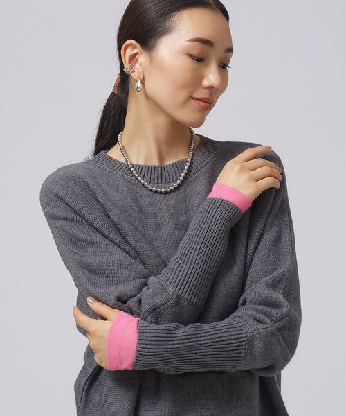 GALLEST（ギャレスト）の「クルーネックリブTシャツ（Tシャツ/カットソー・レディース・ピンク系/アイボリー/グレー系4/ブラック・38）」の19枚目の写真