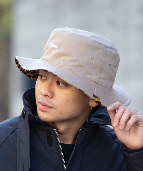 schott（ショット）の「【SCHOTT】リバーシブルサファリハット SC045（ハット・メンズ・ベージュ/ブラック・FREE）」の8枚目の写真