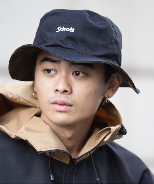 schott（ショット）の「【SCHOTT】リバーシブルサファリハット SC045（ハット・メンズ・ベージュ/ブラック・FREE）」の4枚目の写真