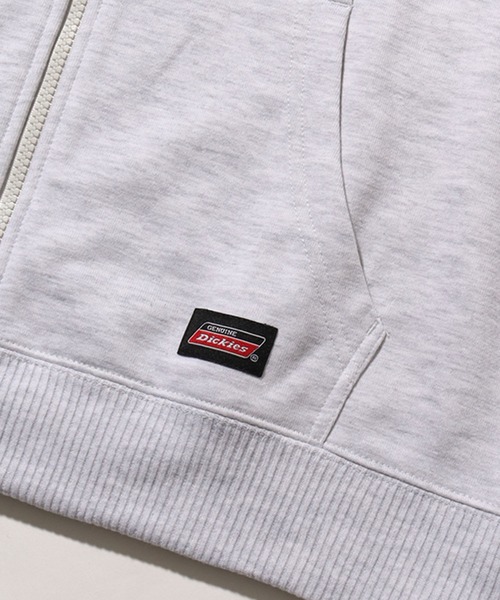 Dickies（ディッキーズ）の「【GENUINE DICKIES/ジェニュインディッキーズ】 裏毛 ワンポイントロゴ刺繍 ジップアップパーカー（パーカー・メンズ・アッシュグレー/ブルー/スミクロ・M/L/XL）」の13枚目の写真